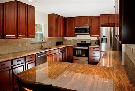 stainless steel cone with cherry cabinets|new cherry cabinets.